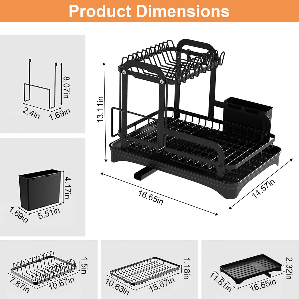 2-Tier Dish Drying Rack