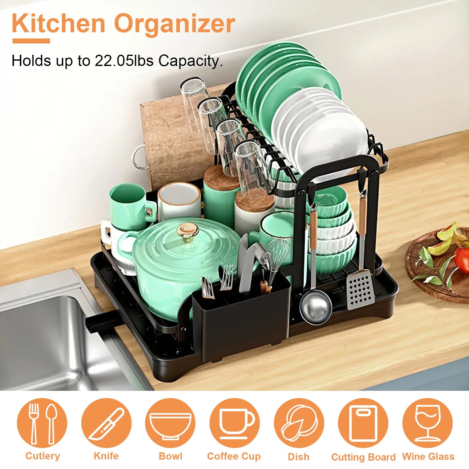 2-Tier Dish Drying Rack