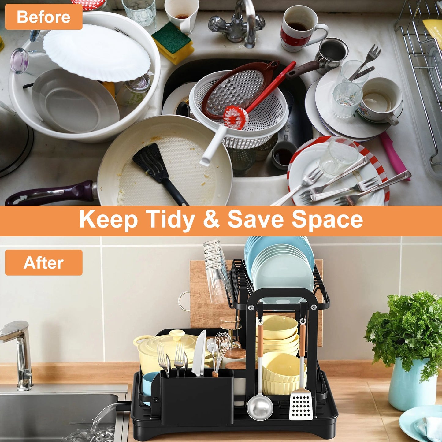 2-Tier Dish Drying Rack