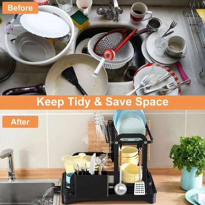 2-Tier Dish Drying Rack